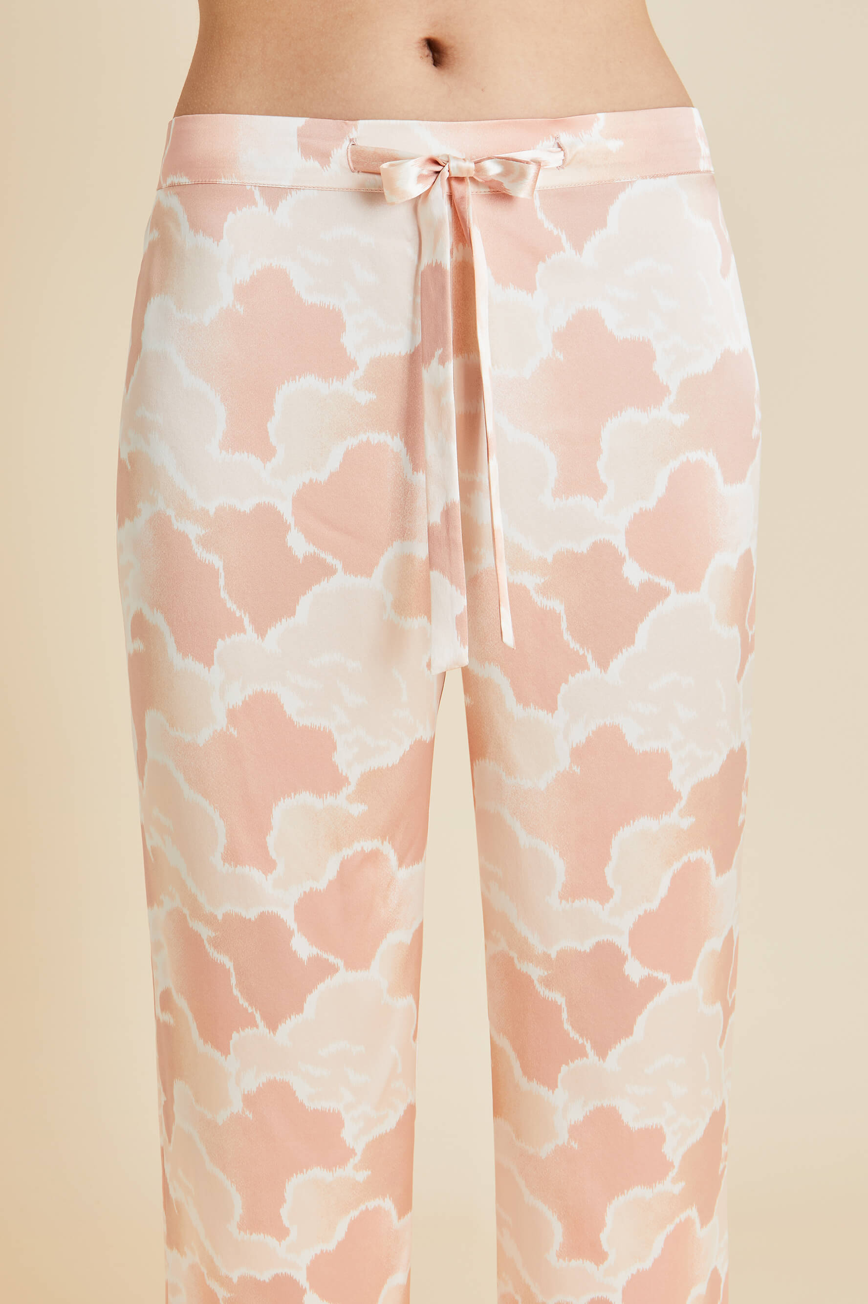 Lila Icarus Peach Cloud Pyjamas in Silk Satin