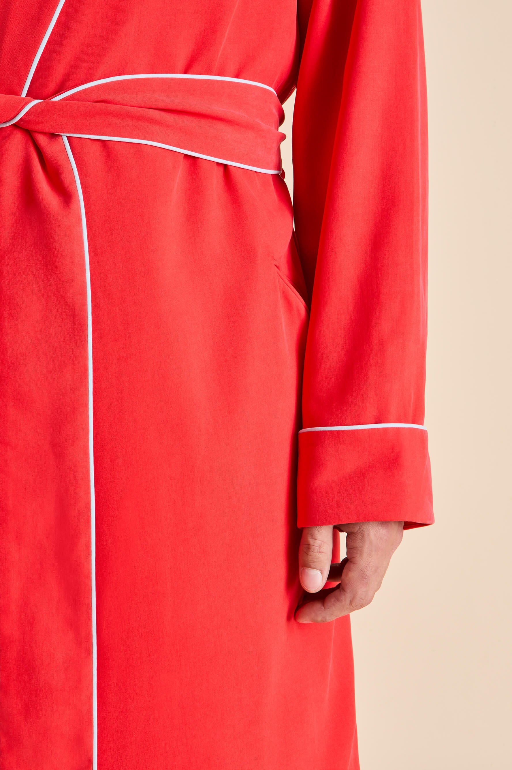 Mescal Crimson Red Robe in Sandwashed Silk