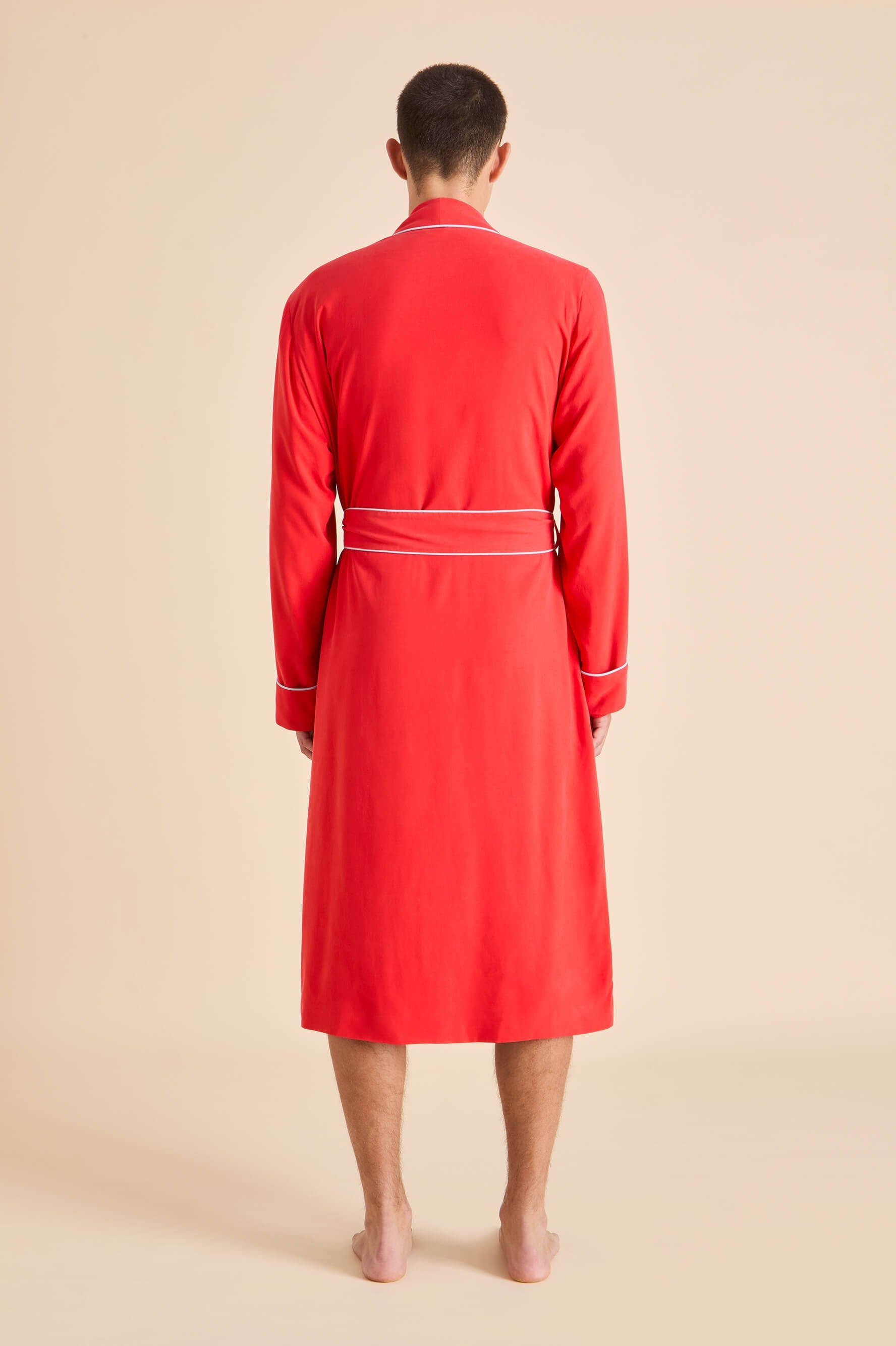 Mescal Crimson Red Robe in Sandwashed Silk