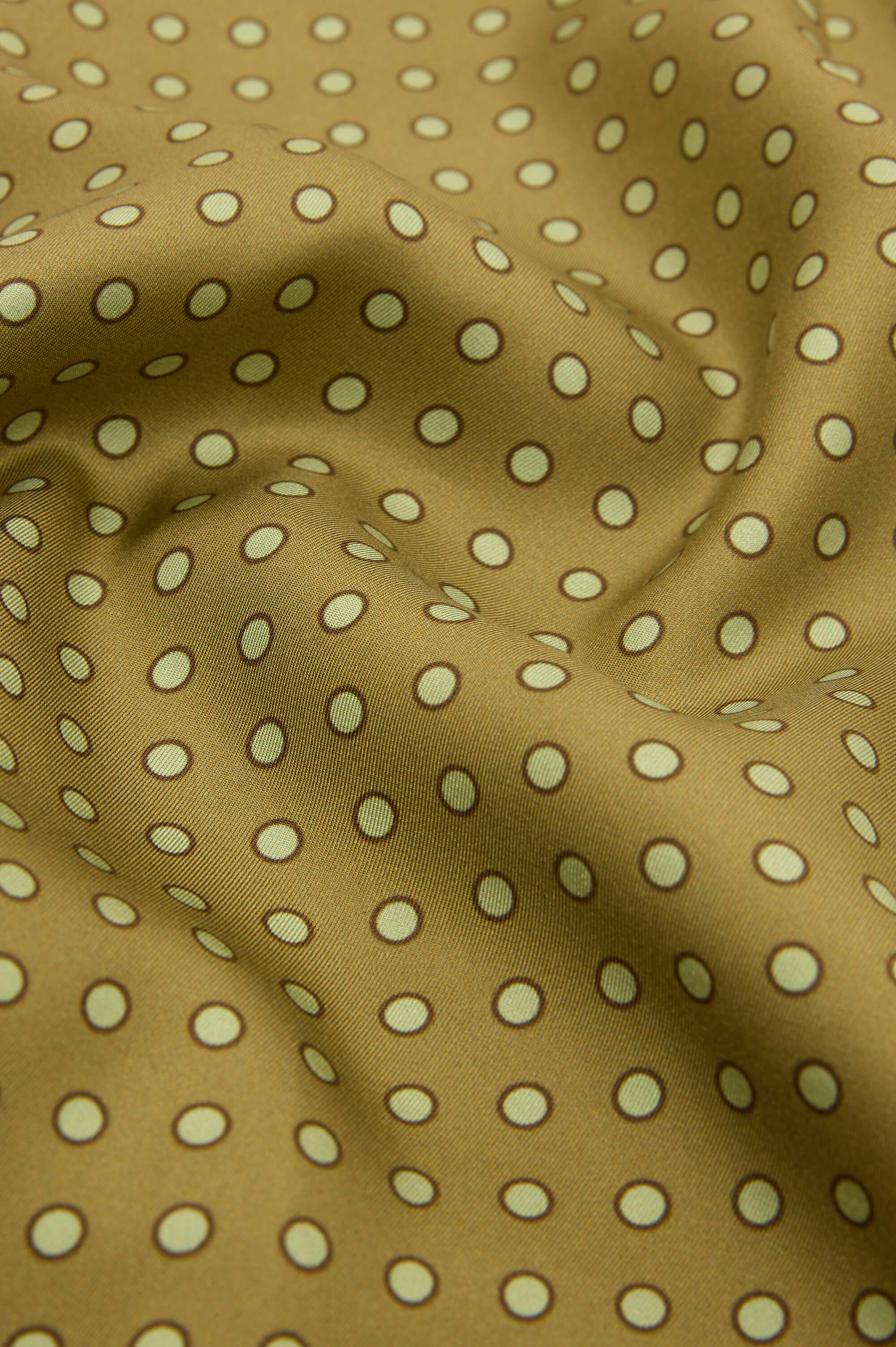 Mescal Lucien Green Polka Dot Robe in Silk Twill