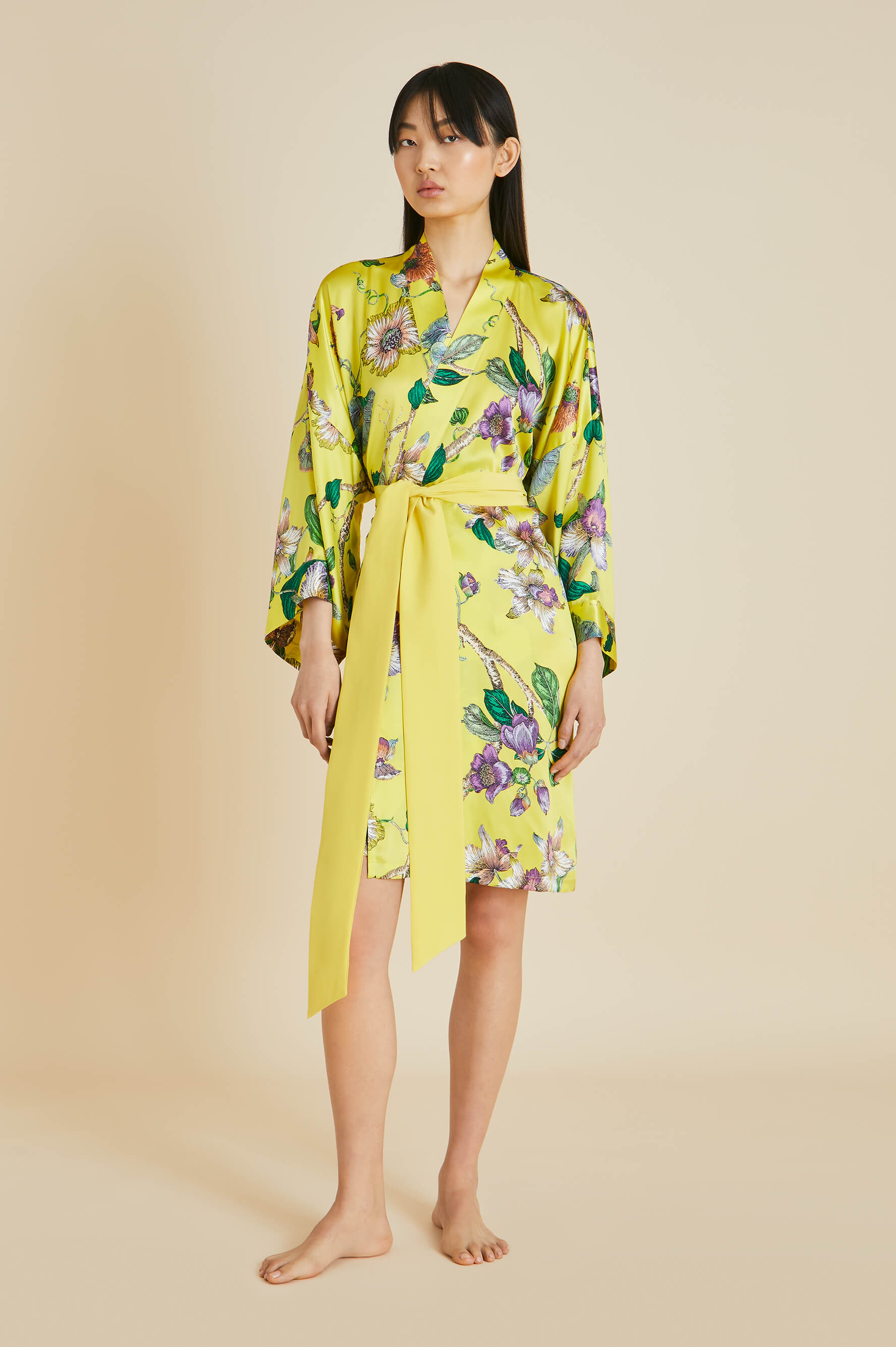 Olivia von Halle Short Silk Robes