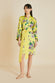 Mimi Chakra Yellow Floral Silk Satin Robe