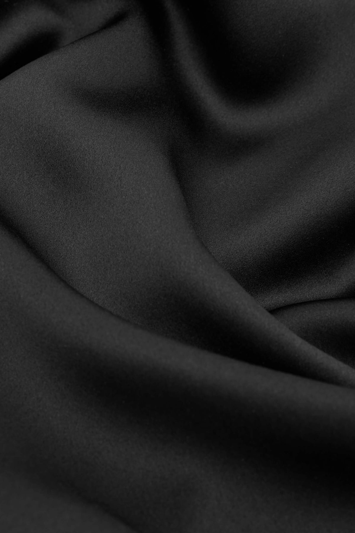 Orla Black Slip Dress in Silk Satin