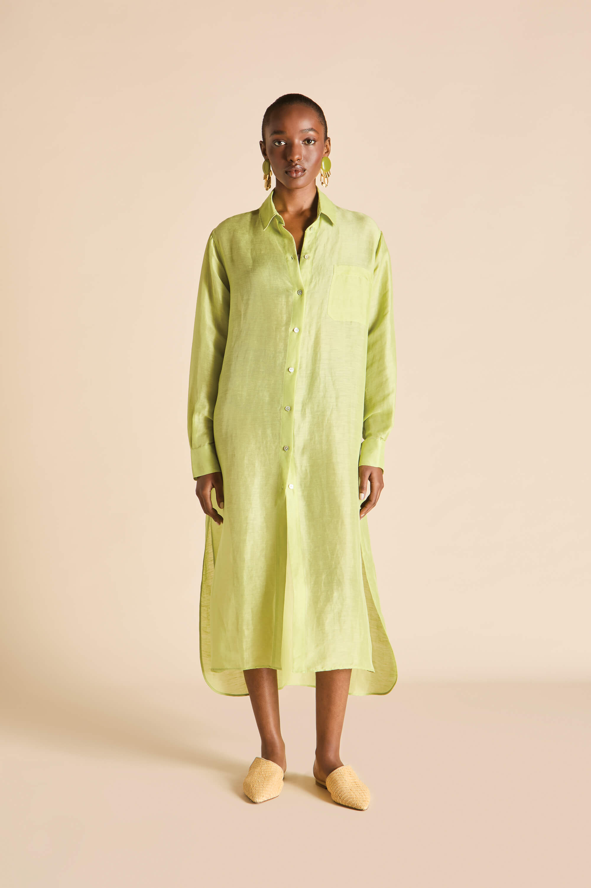 christmas dresses green Ankita Dress – Celery main image 1