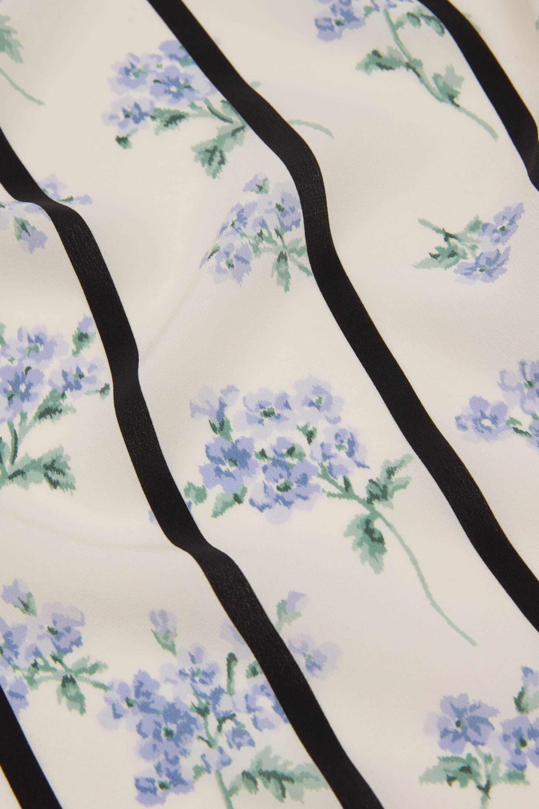 Sabine Hypnos Ivory Stripe Robe in Silk Crêpe de Chine