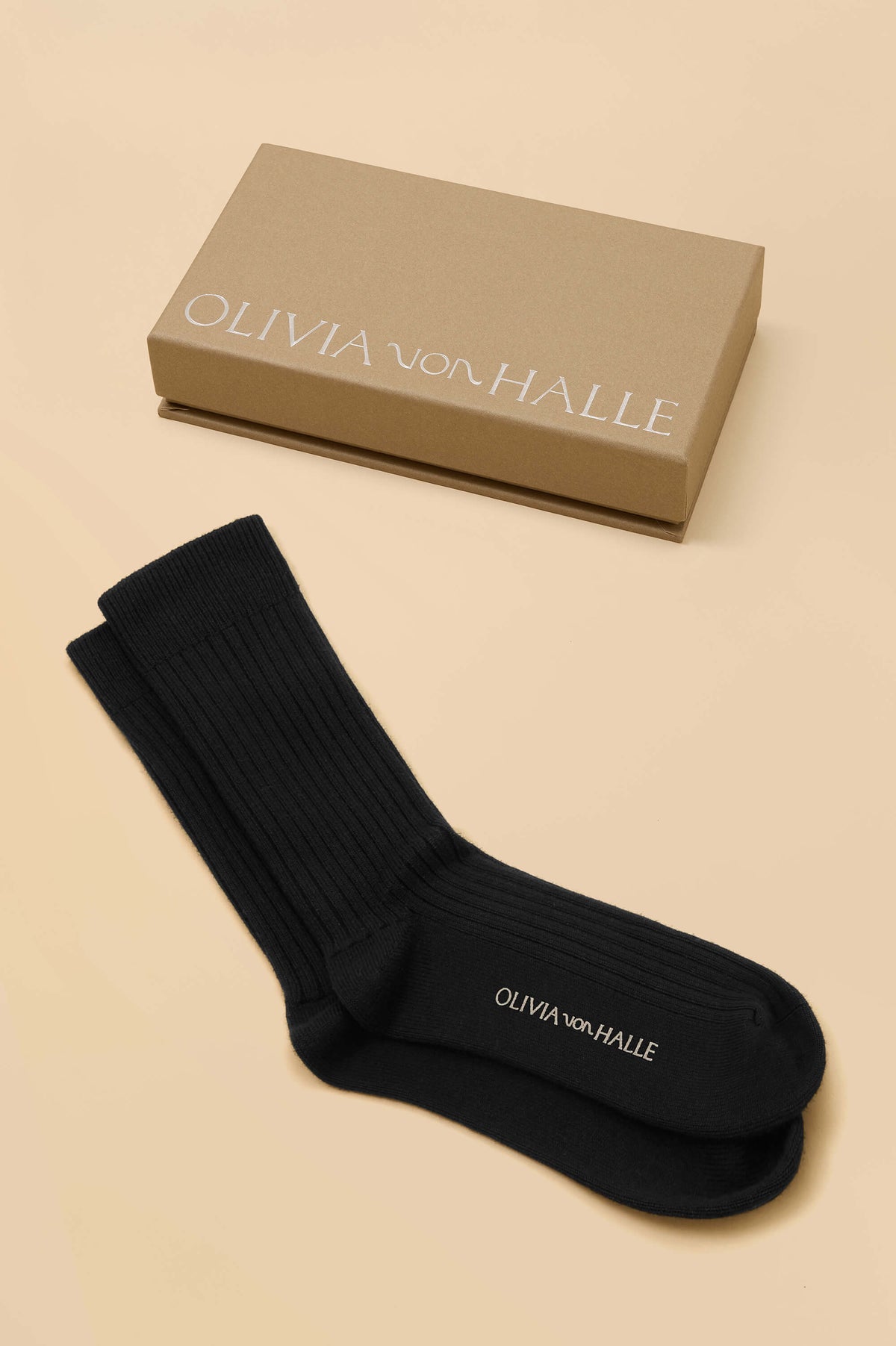Spencer Berlin Black Socks in Silk-Cashmere