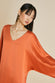 Vreeland Orange Sandwashed Silk Dress