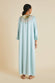 Vreeland Incantation Blue Embellished Dress in Sandwashed Silk