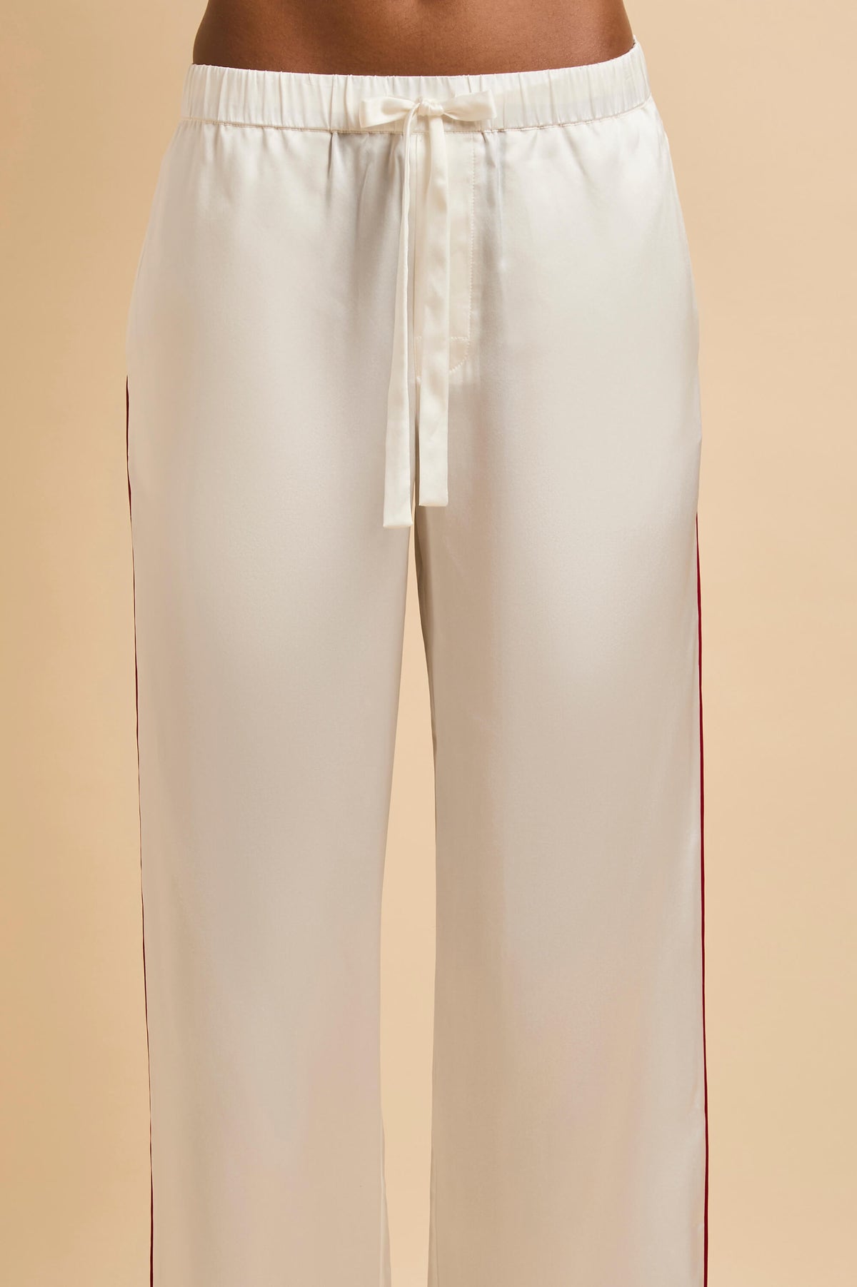 Yves Alouette Ivory Pyjamas in Silk Satin
