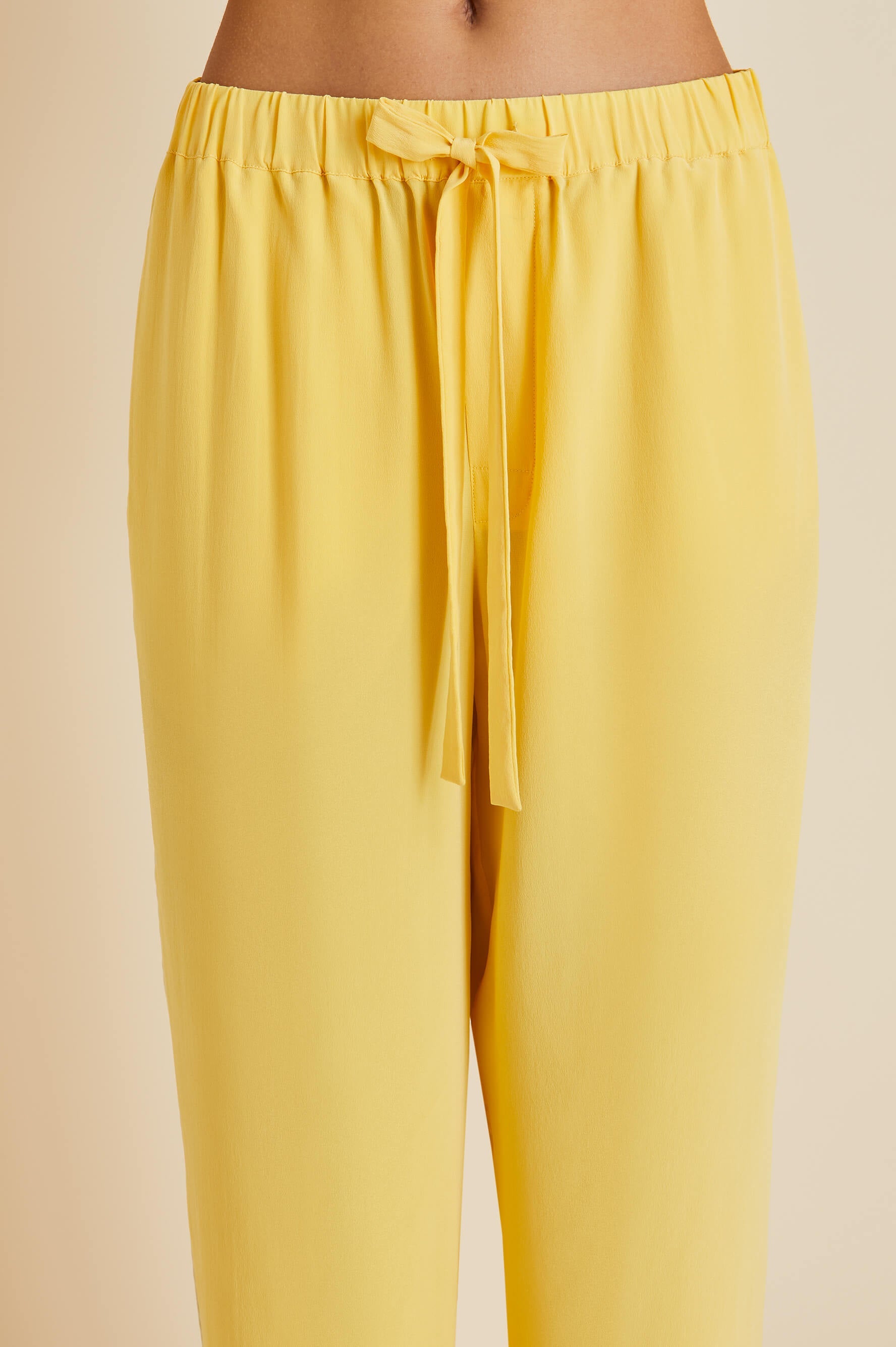 Yves Yellow Pyjamas in Silk Crêpe de Chine