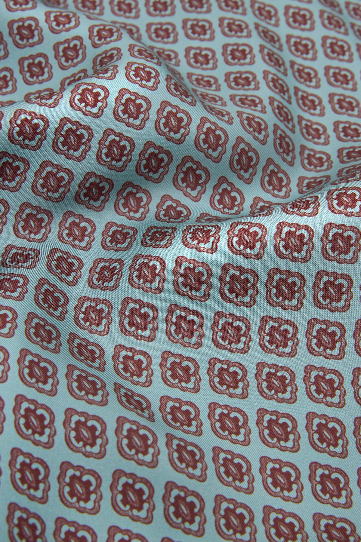 Yves Lazuli Blue Geometric Pyjamas in Silk Twill