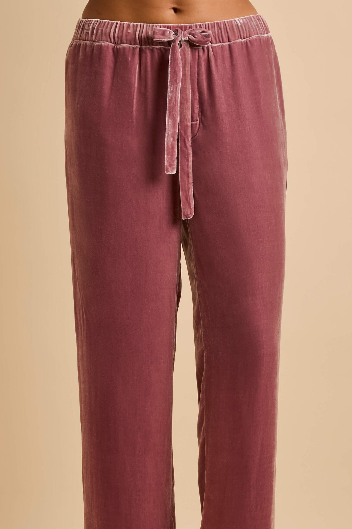 Yves Rosette Pink Pyjamas in Velvet
