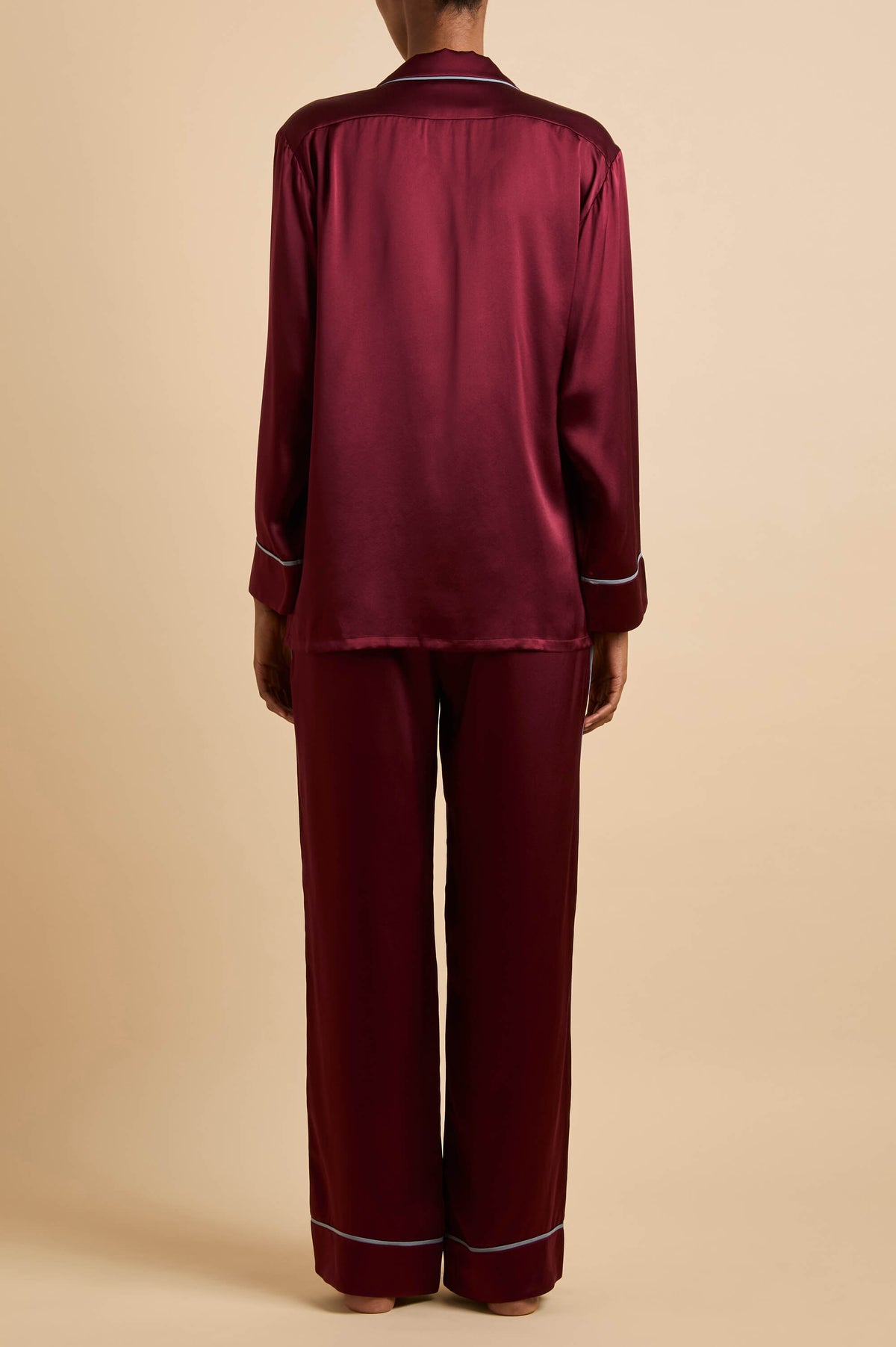 Yves Tawney Red Pyjamas in Silk Satin