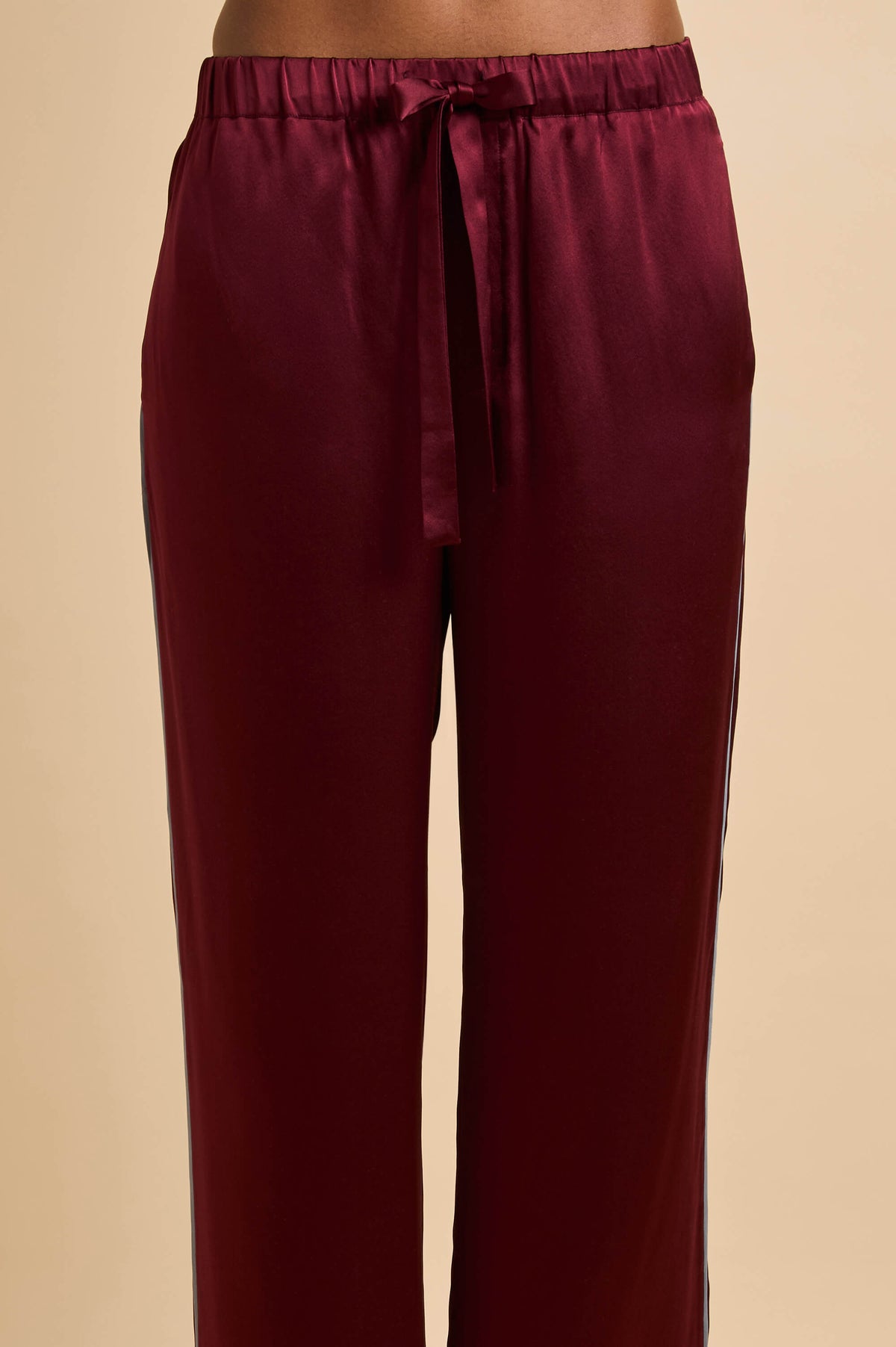 Yves Tawney Red Pyjamas in Silk Satin