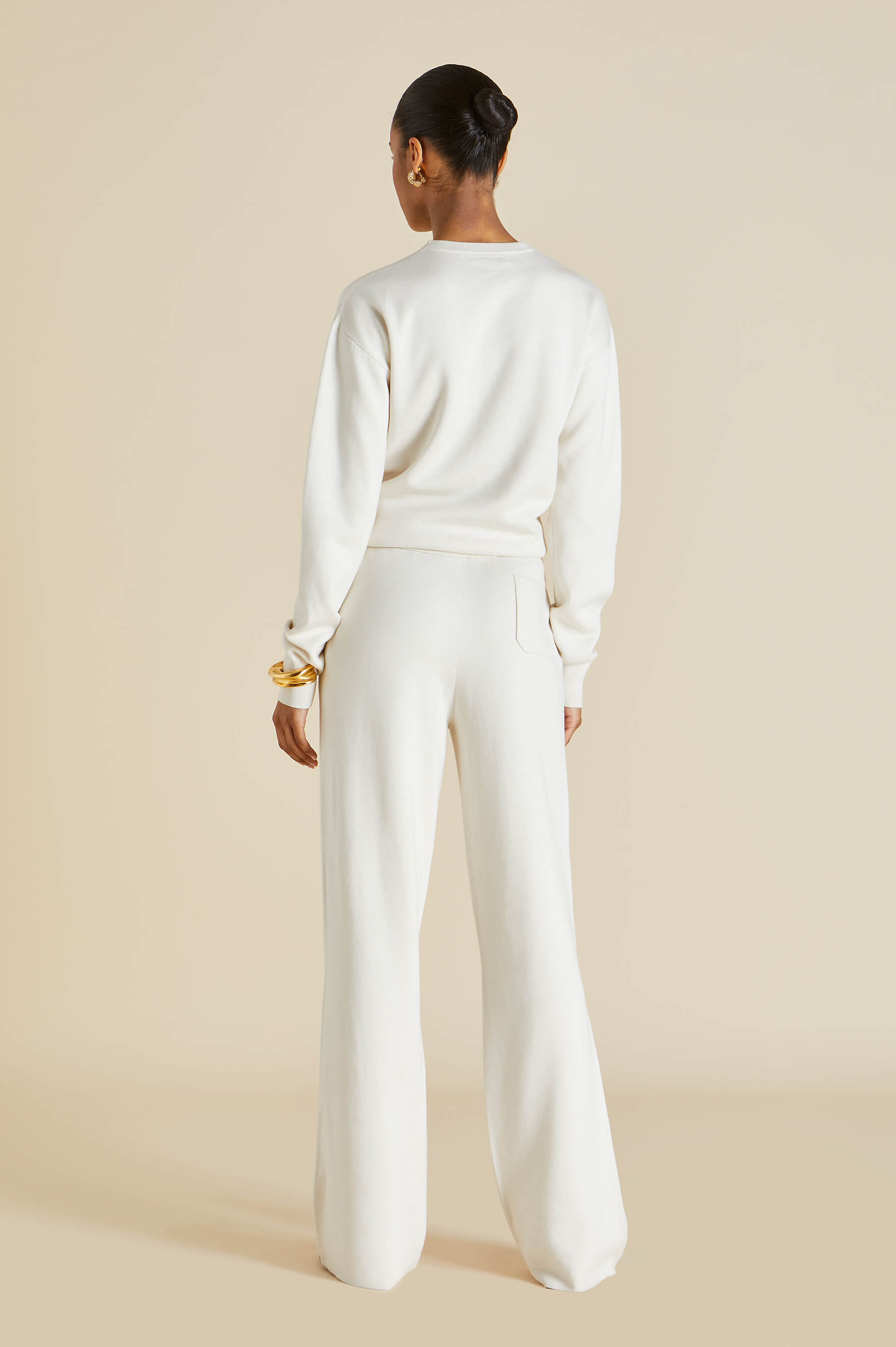 Carmel Alaska Ivory Tracksuit in Silk-Cashmere