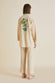 Casablanca Caladrius Cream Floral Silk Crêpe De Chine Pyjamas
