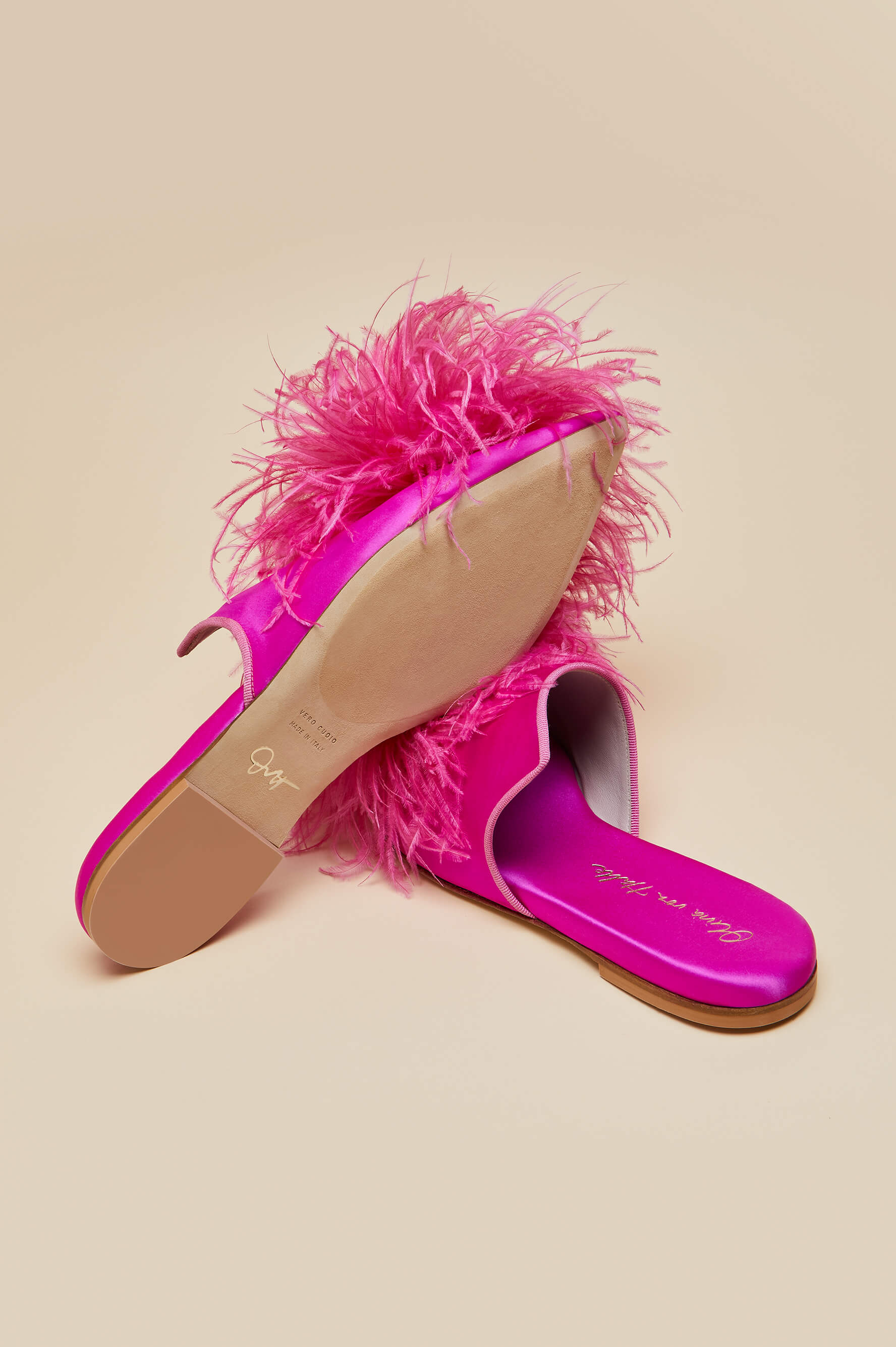 Feather slippers deals