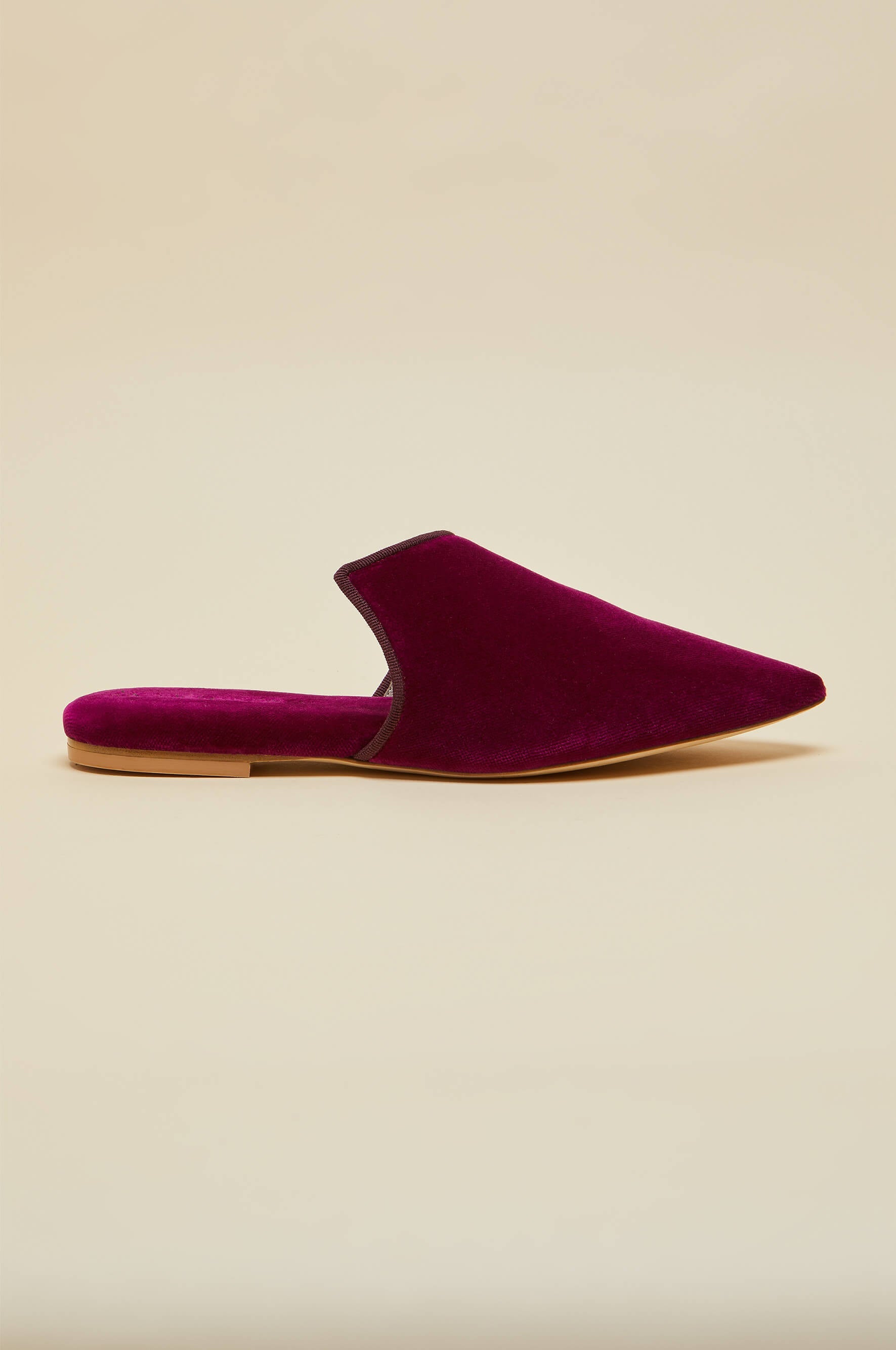 Contessa Pasha Pink Slippers in Velvet