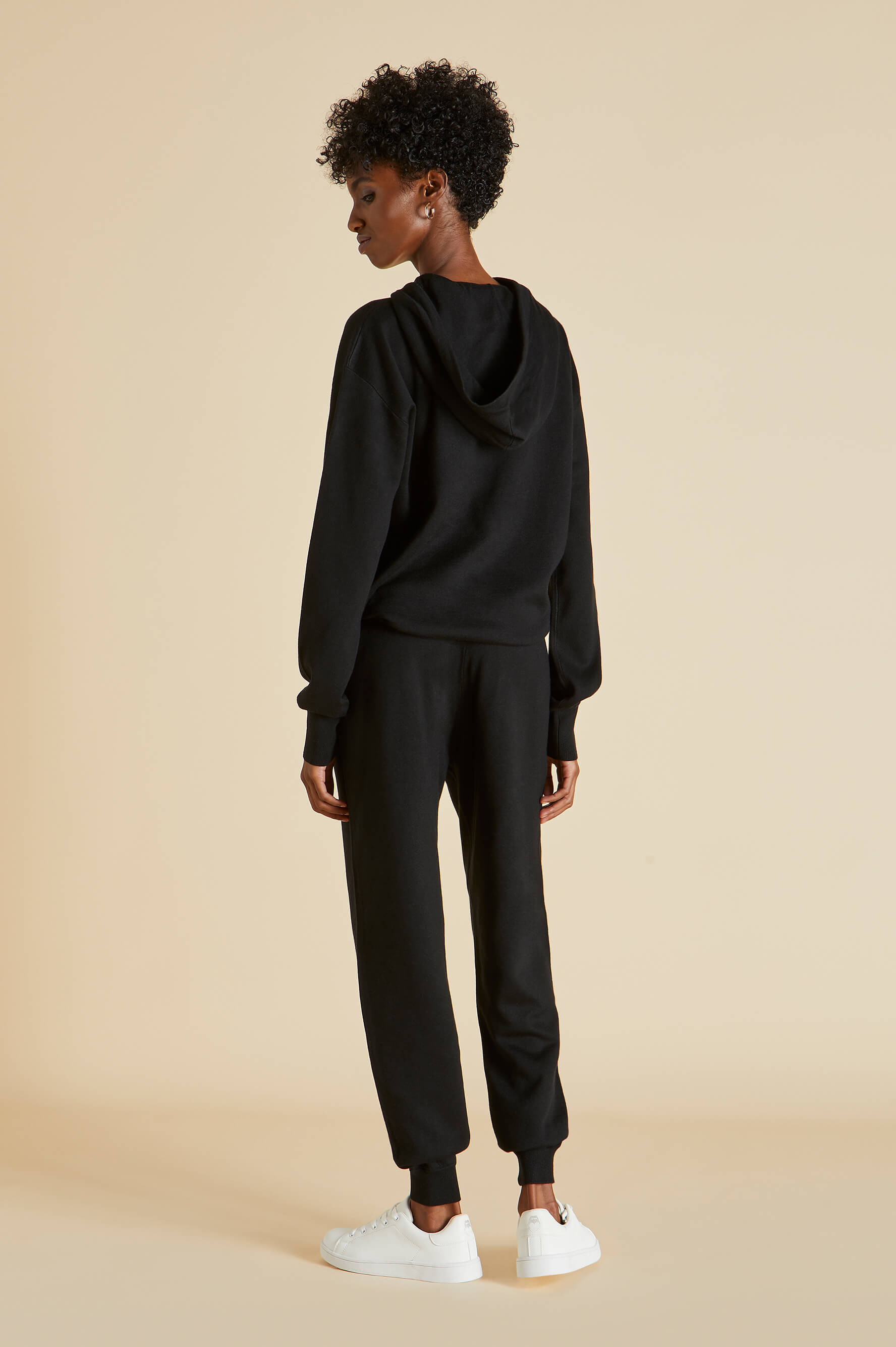 Gia Berlin Black Tracksuit in Silk-Cashmere