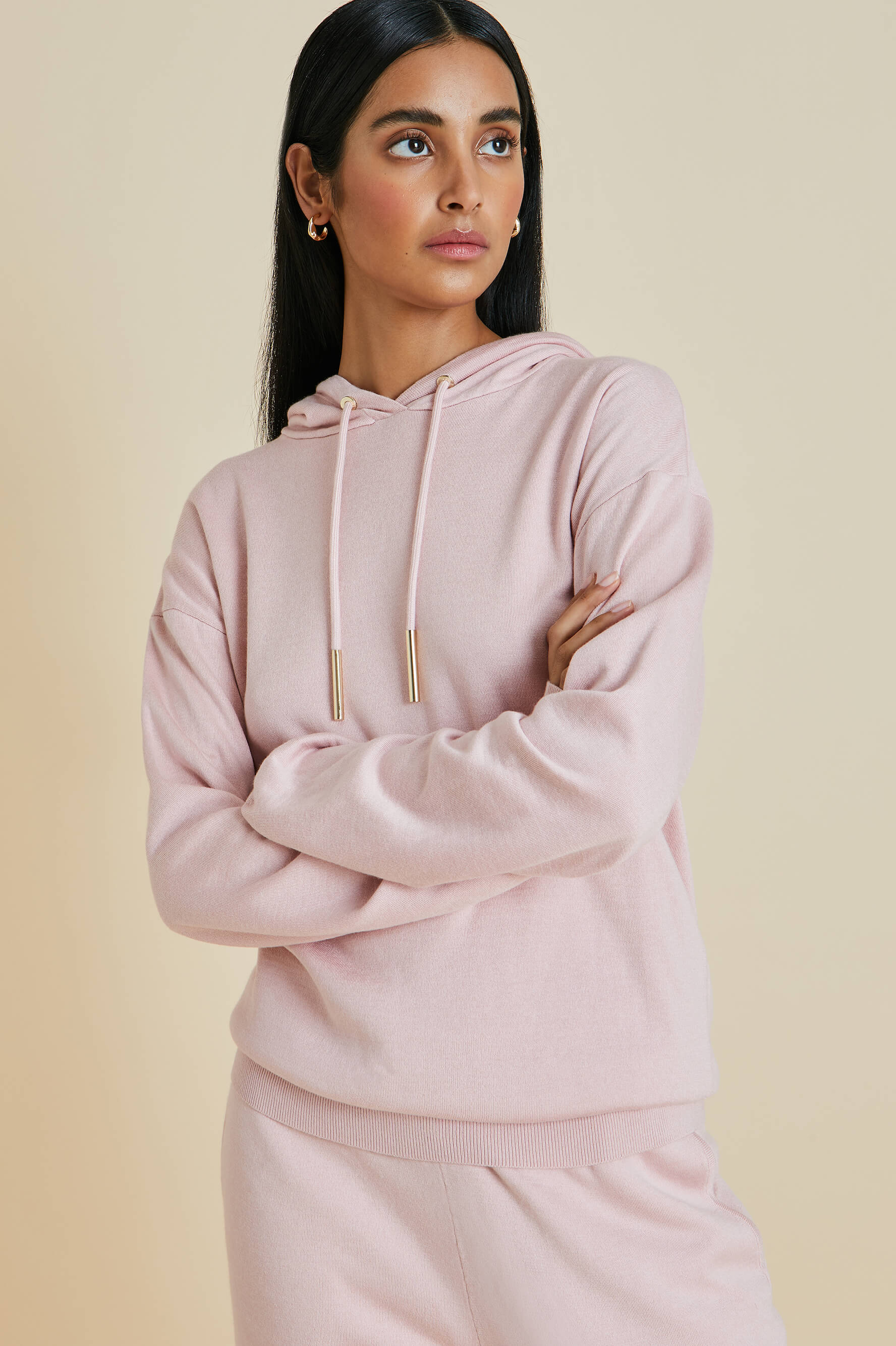 Gia Lamu Pink Silk-Cashmere Tracksuit