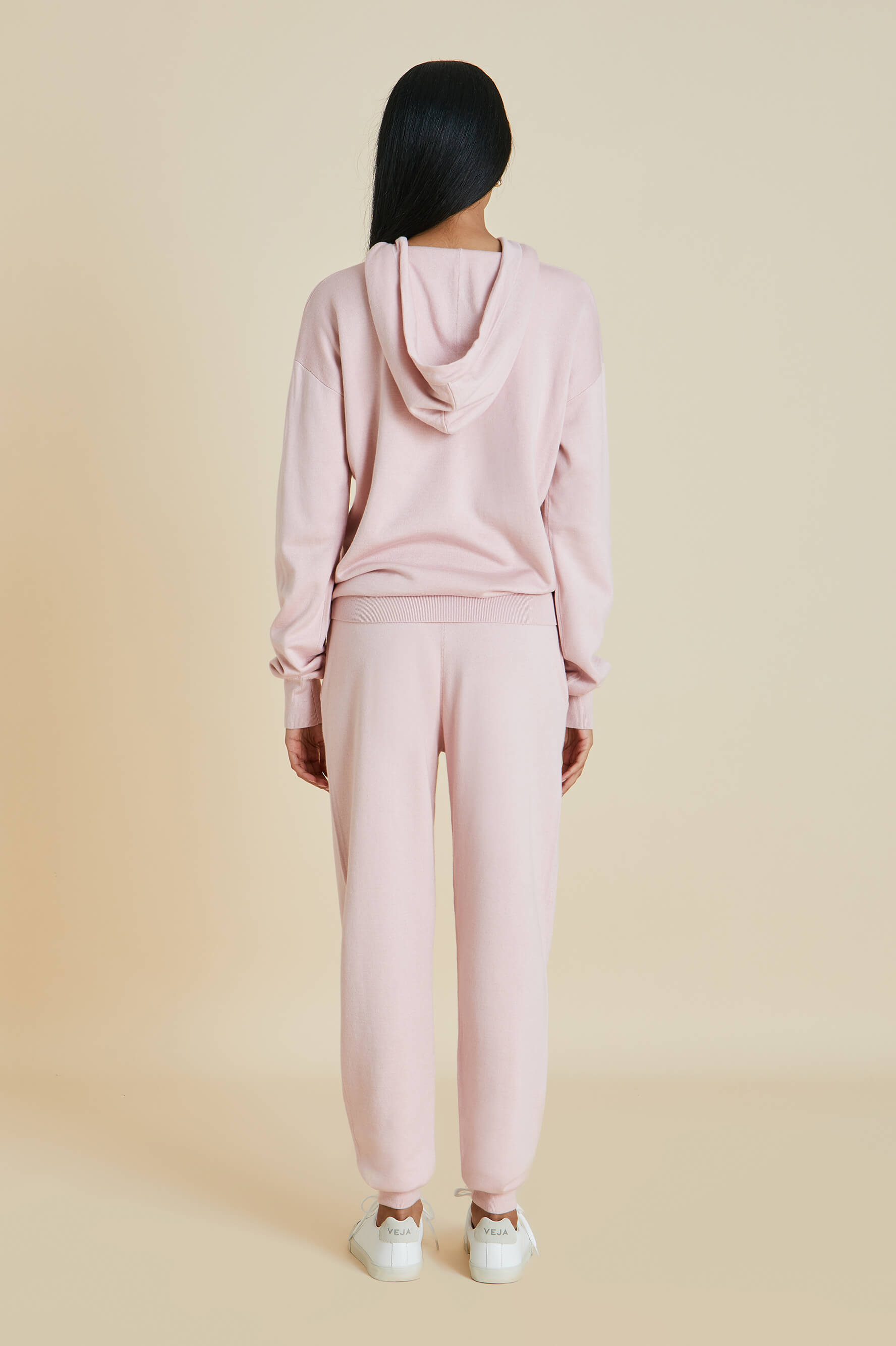 Gia Lamu Pink Silk-Cashmere Tracksuit