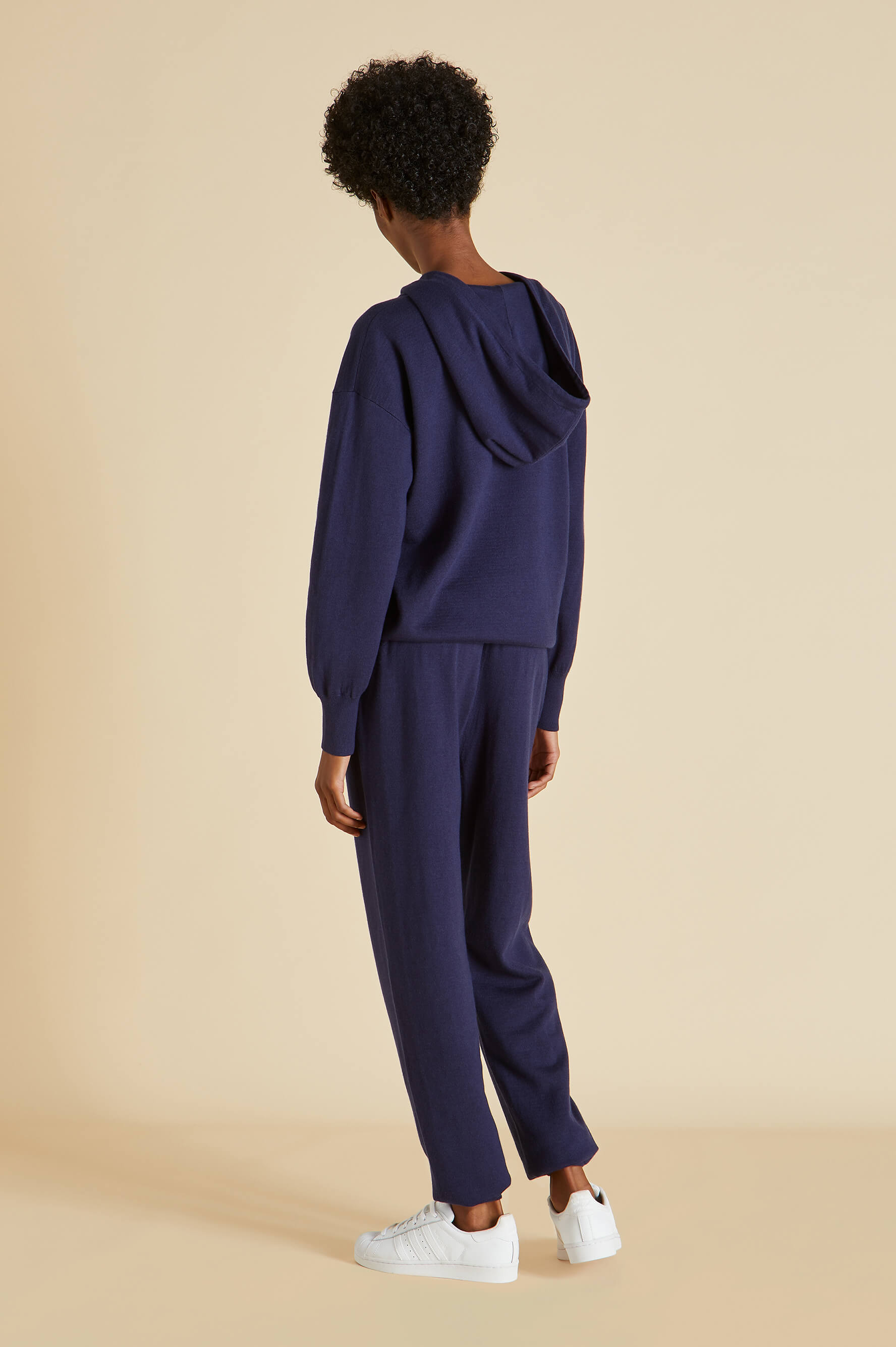 Gia Paris Navy Tracksuit in Silk-Cashmere