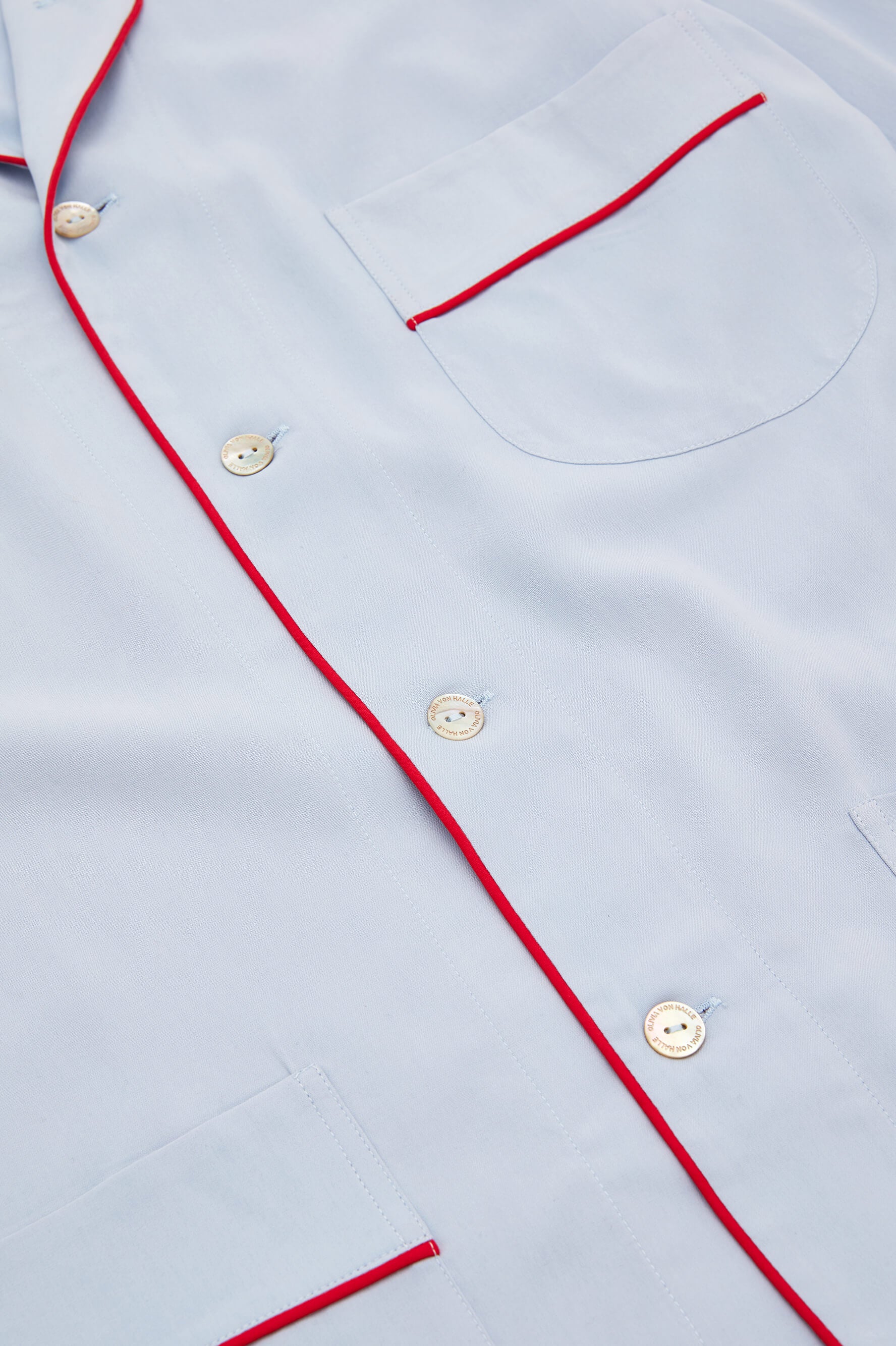 Laurent Cerulean Blue Pyjamas in Sandwashed Silk