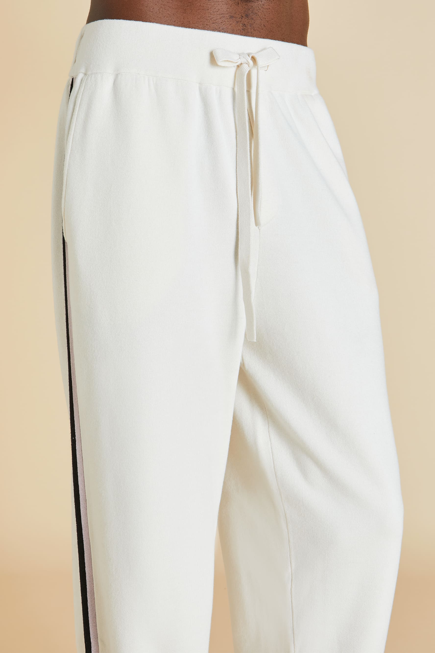 Missy Alaska Ivory Tracksuit in Silk-Cashmere