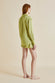 Alba Mirage Green Geometric Silk Satin Pyjamas