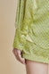 Alba Mirage Green Geometric Silk Satin Pyjamas