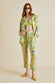 Casablanca Arcadius Green Floral Silk Devoré Pyjamas