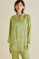 Casablanca Mirage Green Geometric Silk Satin Pyjamas