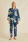 Casablanca Magnus Blue Leopard Silk Crêpe de Chine Pyjamas