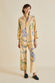 Casablanca Soloma Orange Crocodile Cotton-Silk Pyjamas