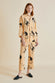 Casablanca Janda Orange Monkey Silk Crêpe de Chine Pyjamas