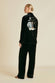 Coco Arcadia Black Embellished Pyjamas in Silk Velvet