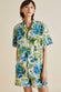Emeli Jasmine Blue Floral Cotton-Silk Pyjamas