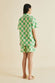 Emeli Croisette Green Gingham Cotton-Silk Pyjamas