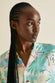 Emeli Pampelonne Green Palm Silk Satin Pyjamas