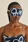 Brigitte Navy Signature Silk Satin Eye Mask