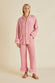 Fifi Pink Silk Crêpe de Chine Pyjamas