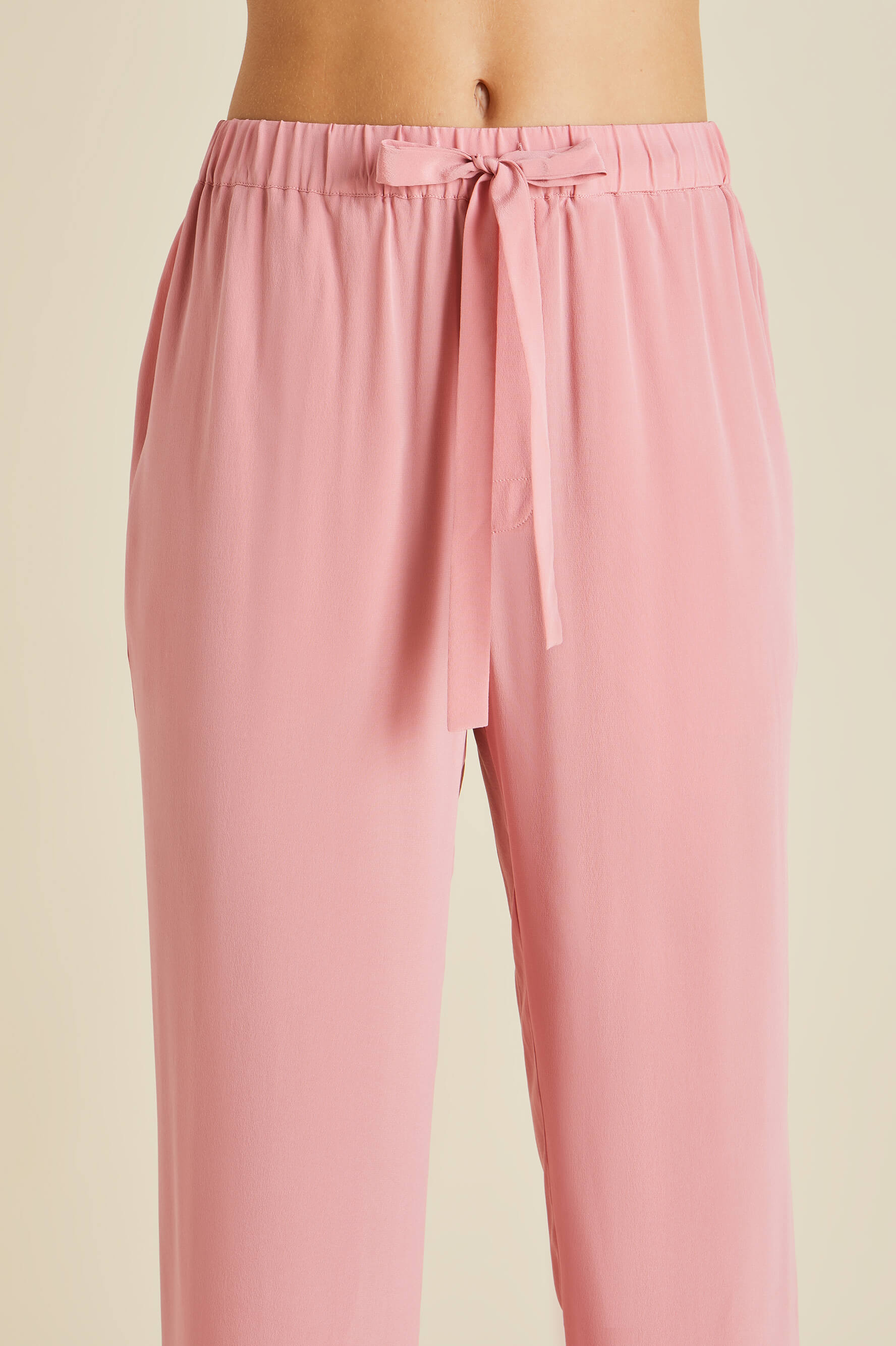 Fifi Pink Pyjamas in Silk Crêpe de Chine