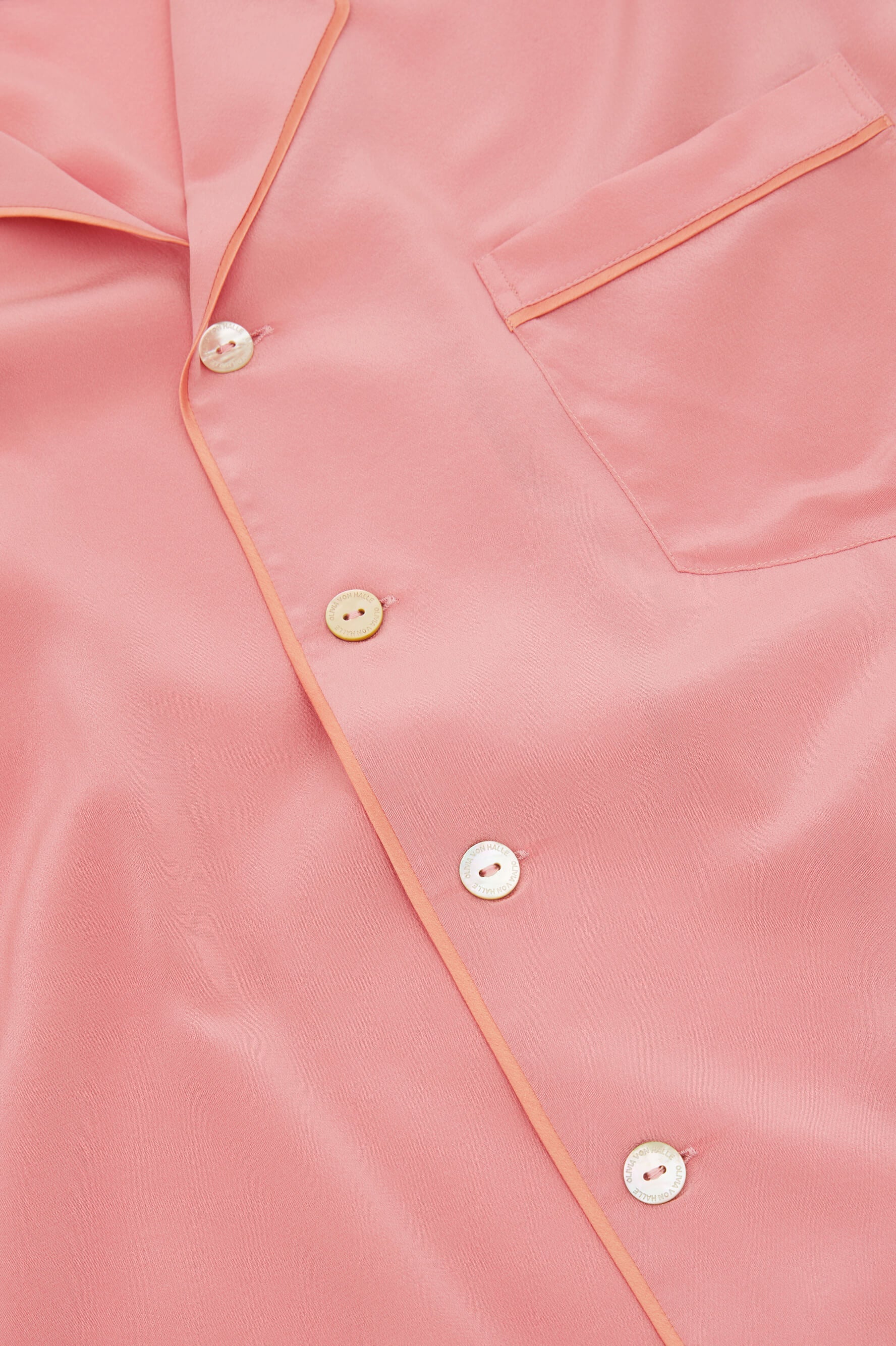 Fifi Pink Pyjamas in Silk Crêpe de Chine