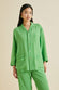 Fifi Green Silk Crêpe de Chine Pyjamas