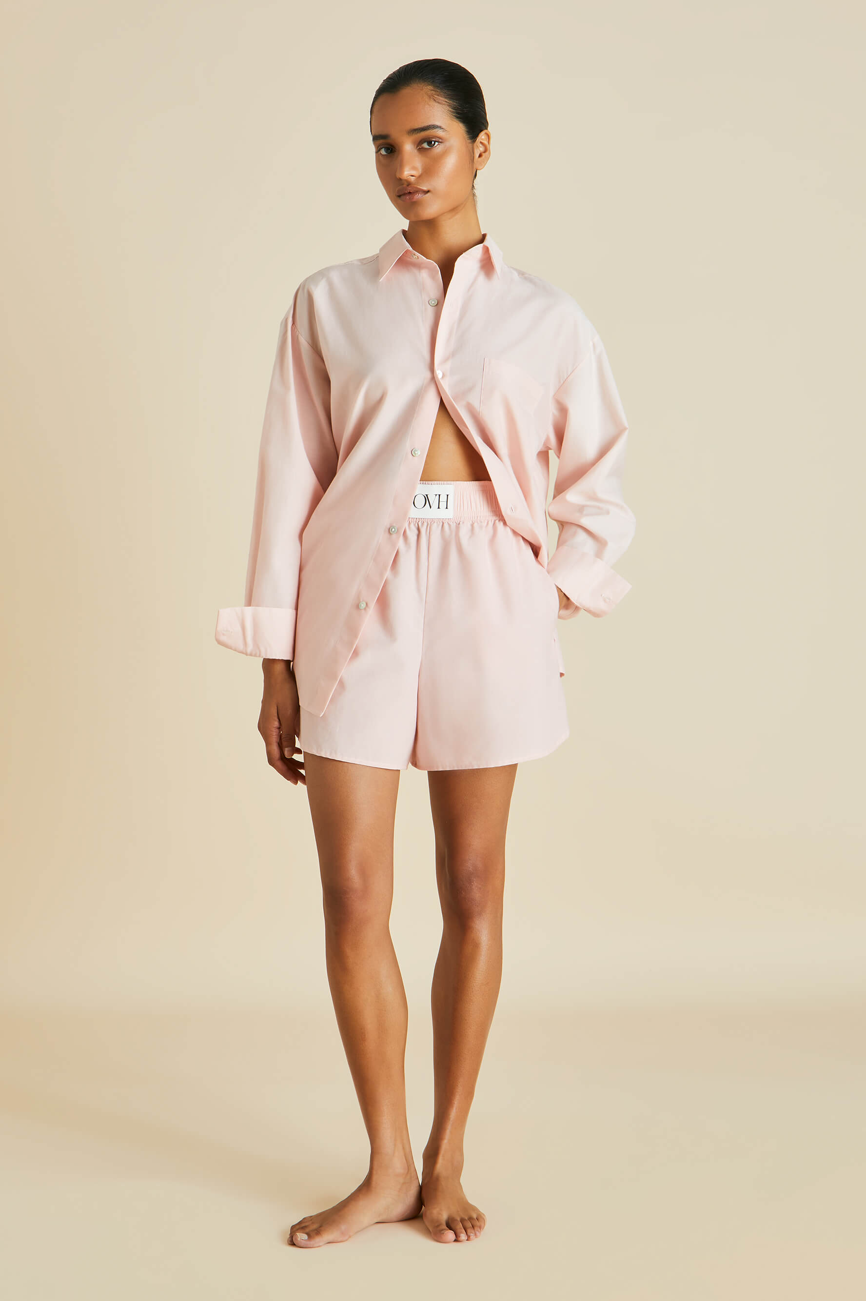 Kick Pink Cotton-Silk Pyjamas