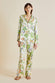 Lila Adisorn Cream Floral Silk Satin Pyjamas