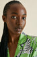Lila Deneuve Green Zebra Silk Satin Pyjamas
