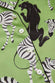 Lila Deneuve Green Zebra Silk Satin Pyjamas