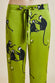 Lila Mangabey Green Monkey Silk Satin Pyjamas