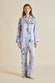 Lila Verandah Lilac Mountainscape Silk Satin Pyjamas